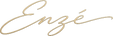 Enzé — Premium daily wear brand logo, gold cursive script on transparent background